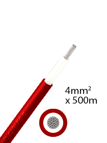 4mm2 single-core DC cable 500m - Red - Athilex