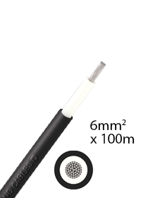 6 mm2 single-core DC cable 100 m - black - Athilex