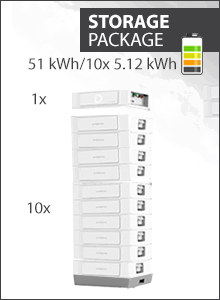 51kWh Dyness Stack100 Storage Package - 10x 5,12kWh battery stack - Dyness