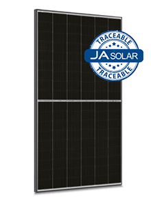 460W N-type, dual glass bifacial LB Traceable , 54 cells, black frame, MC4-EVO2 - JA Solar