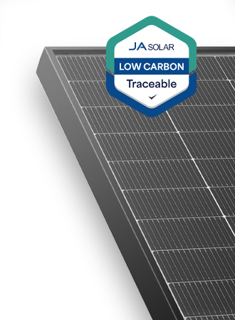 460W N-type, dual glass bifacial LB Traceable Low Carbon, 54 cells, black frame, MC4-EVO2 - JA Solar