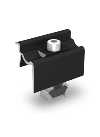 Universele end clamp OneEnd, black geanodiseerd - K2