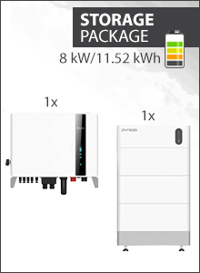 11.52 kWh Storage Package - Solis S6-EH3P-8K + 3x Dyness Tower Pro - Solis