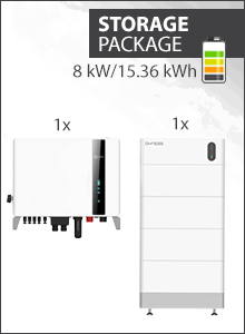 15.36 kWh Storage Package - Solis S6-EH3P-8K + 4x Dyness Tower Pro - Solis