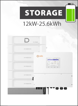 Solis S6 EH3P12K-H-EU and Dyness Stack 100 25,6 kWh storage package - Solis