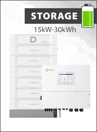 Solis S6 EH3P15K-H-EU and Dyness Stack 100 30kWh storage package - Solis