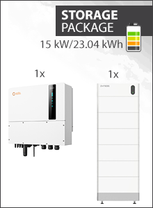 23.04 kWh Storage Package - Solis S6-EH3P-15K-ND + 6x Dyness Tower Pro - Solis