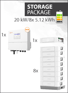 Solis S6 EH3P20K-H-EU and Dyness Stack 100 41kWh storage package - Solis