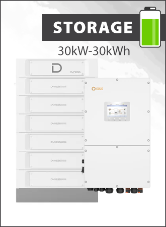 Solis S6 EH3P30K-H-EU and Dyness Stack 100 30kWh storage package - Solis