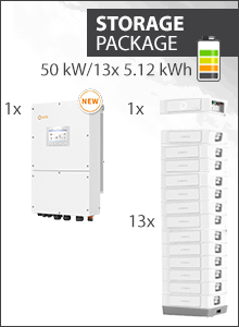 66kWh Dyness Stack100 Storage Package - 13x 5.12kWh Battery Stack - Solis